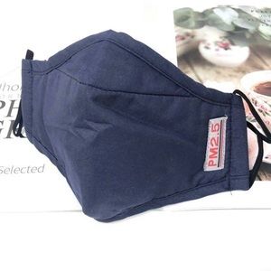 JUST RESTOCKED! Navy Blue Face Mask with Filter